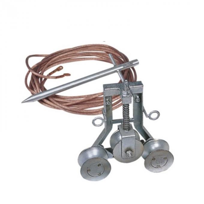 Aerial Cable Stringing Roller With Hook , Nylon Cable Pulley Stringing Block 1