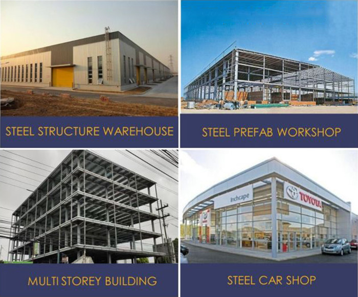 China Prefab Modern Metal Steel Frame Hotel Workshop House Steel Structure Warehouse