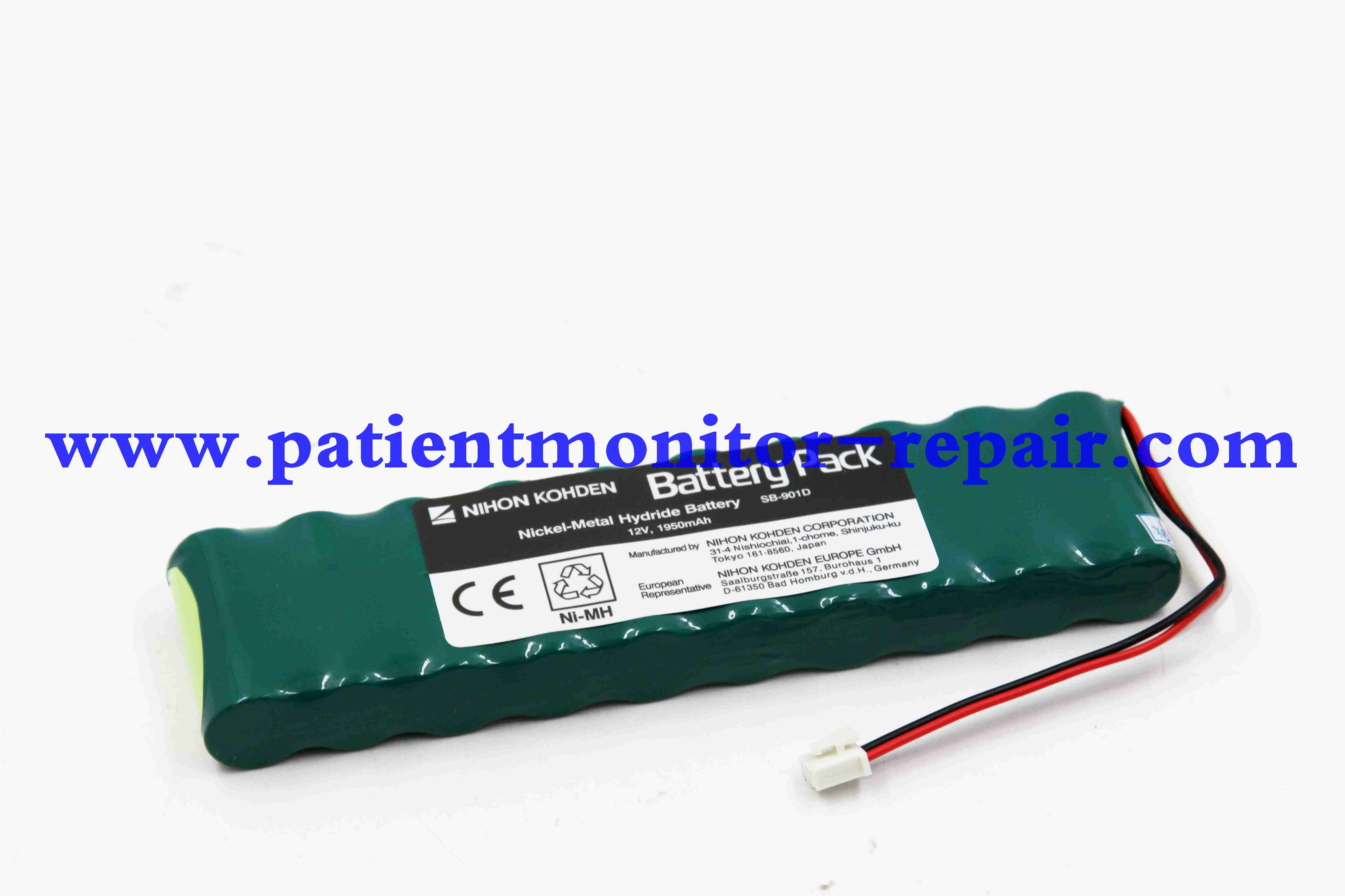 NIHON KOHDEN cardiofax S ECG-1250A ECG monitor battery compatible SB-901D 12V 1950mAh