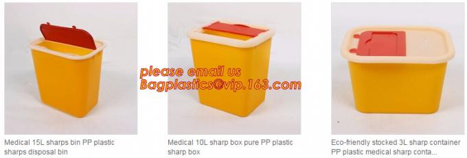 Yellow Plastic Medical Sharp Container for needles, Health and Medicals use disposable 5L Sharp container, sharp contain 73