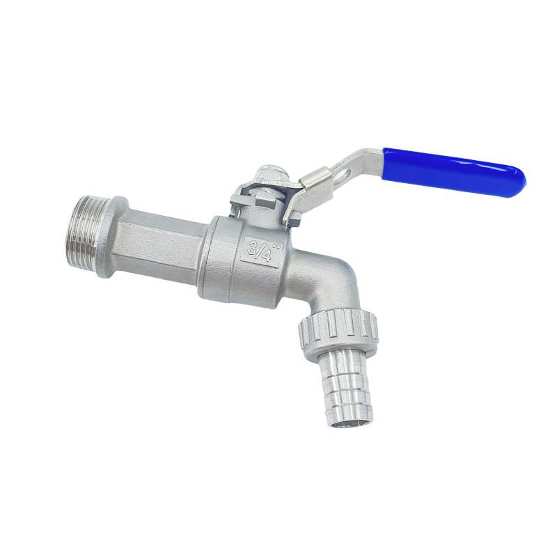 Manufactory Stainless Steel Water Valve Faucet Male Thread Manual Shut Down Bibcock