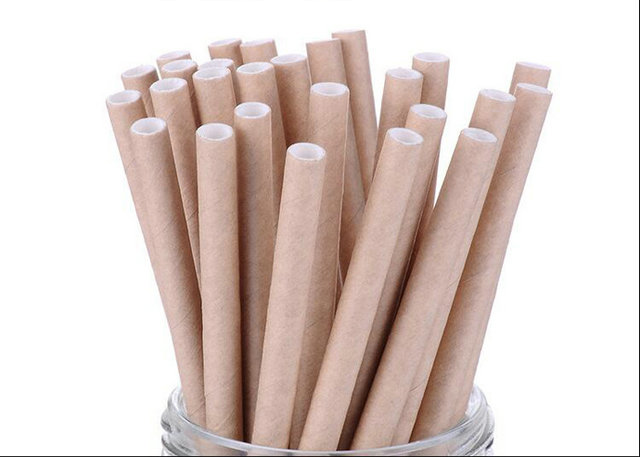 FDA Certified 60g 15mm Brown Straw Paper Rolls Grade AA As Drinking Material