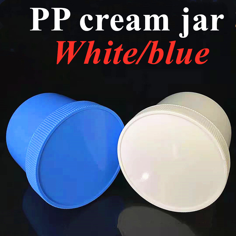 150g 250g 500g White Clear Translucent Black Red Blue Round Wide-Mouth PP Cosmetic Unique Luxury Plastic Jars with Screw Lid