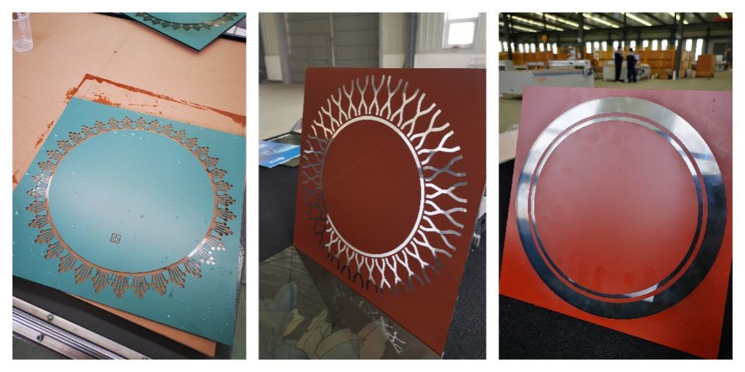 Big Working Size Fiber Laser Glass Marking Machine for Bedroom Oval Hanging Wall LED Mirror