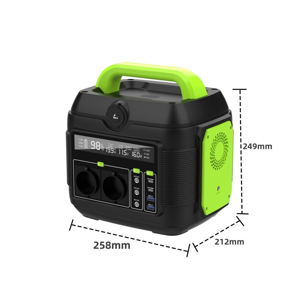 600W Rechargeable Lighting Portable Mobile Power Station Solar Generator