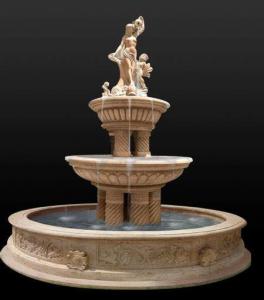 China Hot Sale Outdoor Natural Stone Marble Water Fountain Price Statue on sale 
