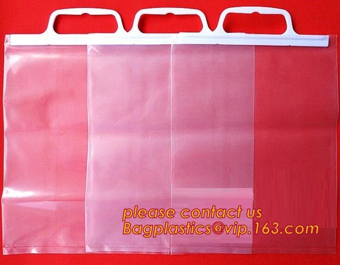 Biodegradable compostable Hanger Hook Handle Bag For Underwear Clothes, Rigid Snap Seal Handle Bikini Bag 2