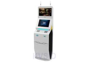 China Intelligent Interactive Airport Kiosk Check In , Self Service Kiosk RS232 Port Interface Card Dispenser on sale 