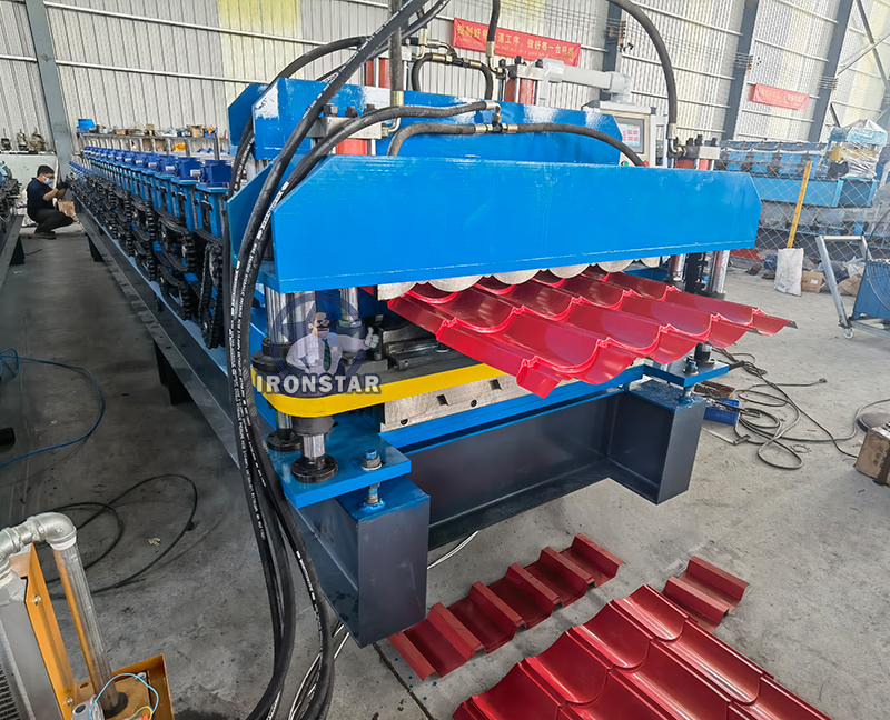 IBR and 828 glazed tile double layer roll forming machine 2