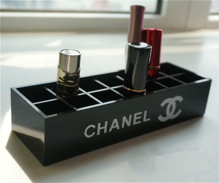 Plexiglass Lipstick Holder Acrylic Lipstick Display Stand Cube Storage Box for Cosmetics