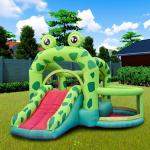 Customized Kids 3 In 1 Frog Inflatable Bouncer Castle With Ball Pit