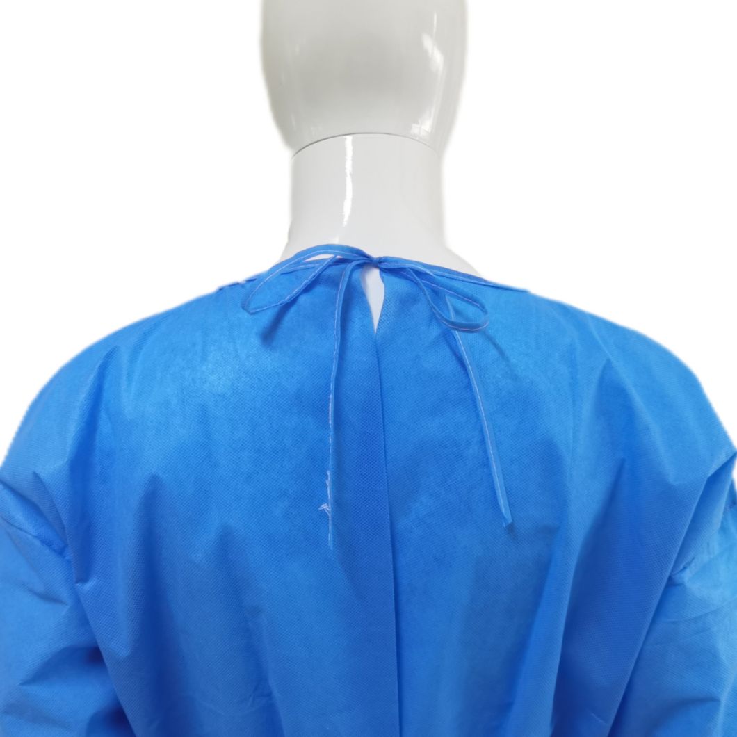 SMS Nonwoven Fabric Visit Gown Waterproof Anti-Static Disposable Isolation Gown