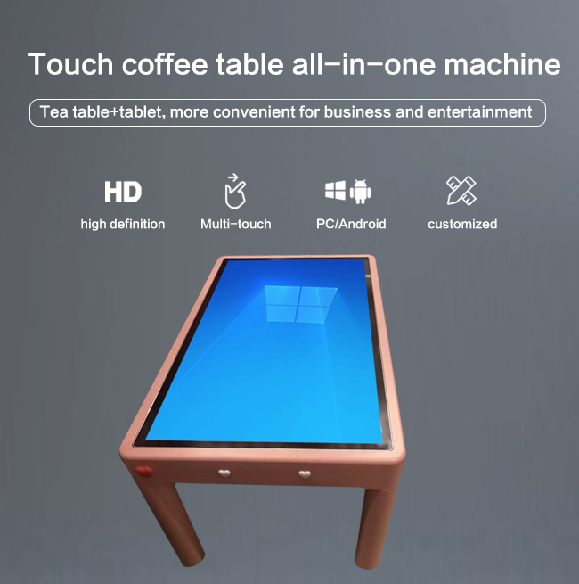 Smart Touch Interactive Screen Table Capacitive Multimedia Touch Table All In One Touch Screen Coffee Table