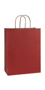 BagDream 10x5x13" Red Shopping Bags 25PCS