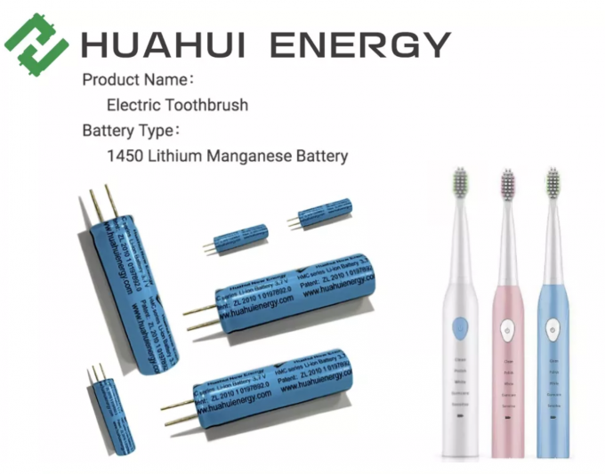3.7V 500mAh Manganese Lithium Ion Battery Huahui Rechargeable LMO Battery HMC1450 6