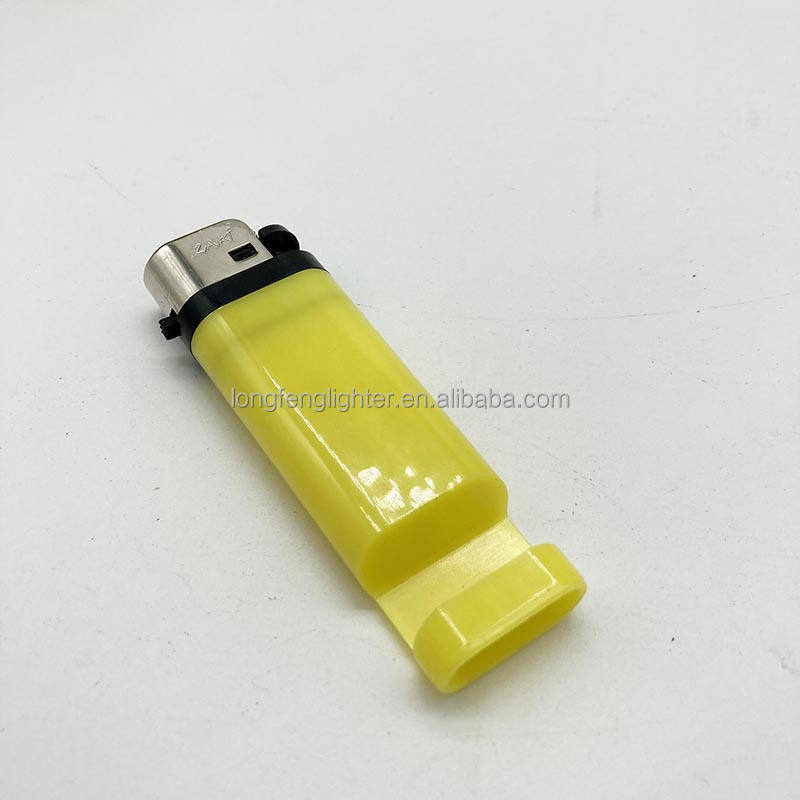 Dy-60 Cheap Price High Quality Bulk Flint Wheel Lighter with Mobile Phone Holder