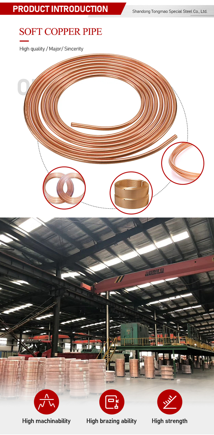 0.3-3mm Thickness Bright Copper Pipe for Diverse Applications 1
