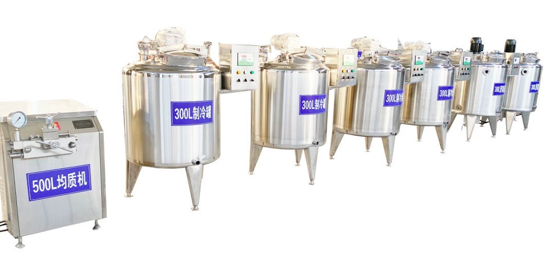 Shanghai Factory Complete Ice Cream Mixing Freezing Filling Sealing Packing Machine Stick Cup Cone Ice Cream Production Line