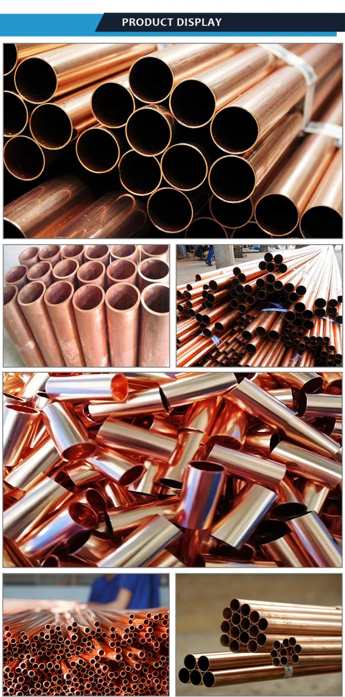 Refrigeration AC Copper Pipe Tube 4 Inches Size ASTM DIN AISI Standard 1