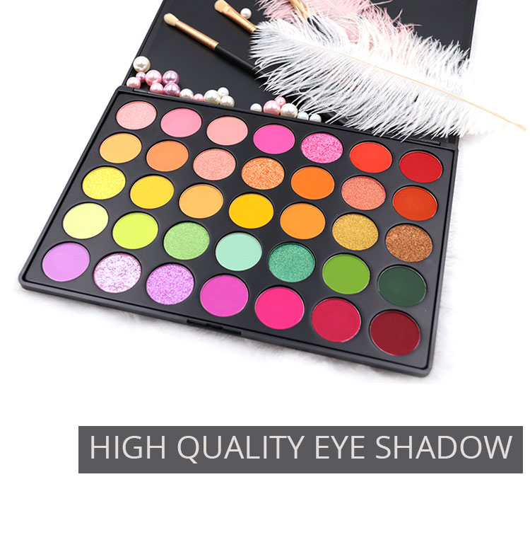Custom your own private label eyeshadow palette 35 color cosmetics makeup eyeshadow palette