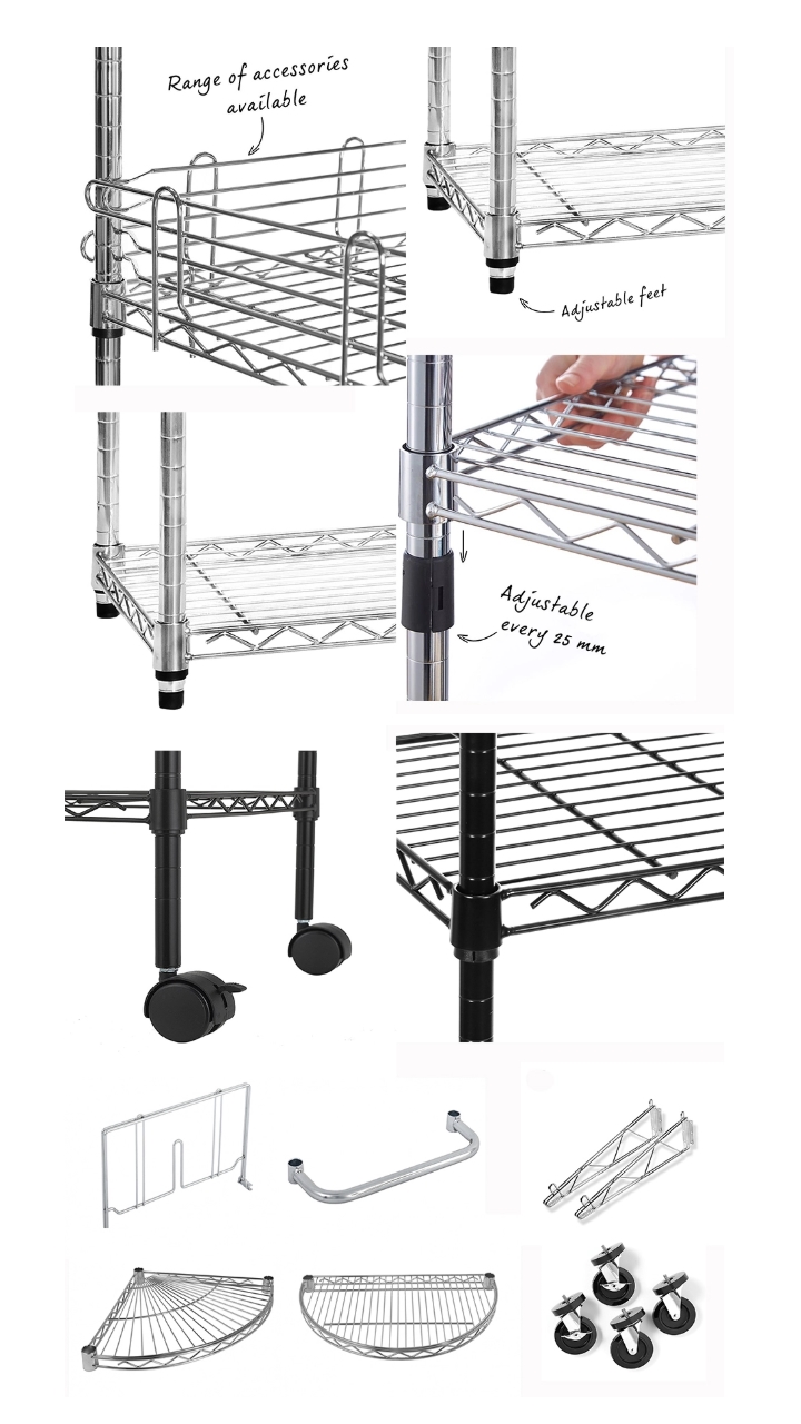 wire shelving accessories