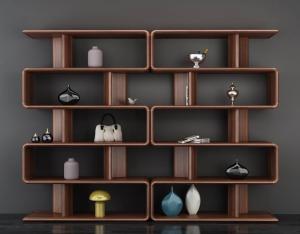 Simple European Solid Wood Furniture Bookcase Display Cabinet