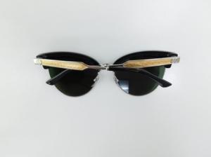 Cheap Gucci New GG 4283/S CSA1E Black Cat Eye Frame Gold Silver Sunglasses 55mm,Gucci Sunglasses ...