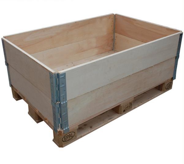 Customized Dimension Foldable Wooden Box with Pallet Collars