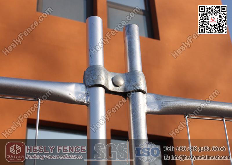 Steel clamps for the temporary fencing