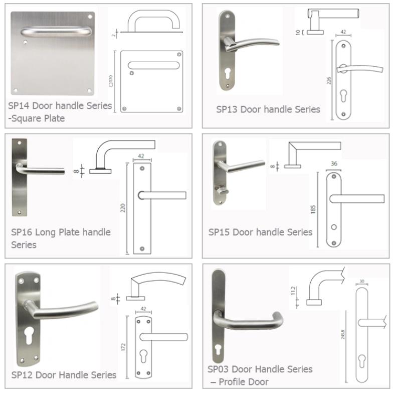 optional rose and backplates for modern door handle exterior with magnetic round rose door lever