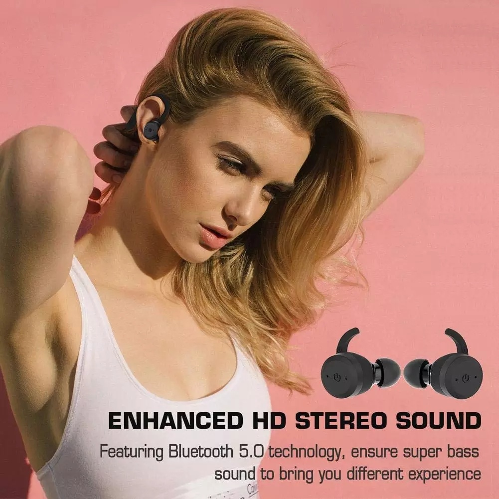 2019 Fashion Handsfree Waterproof Noise Cancelling Bluetooth Earhook Earphone