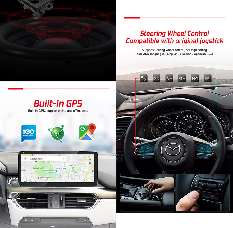 Mazda Car stereo for 2022 Mazda 6 with IPS 10.25inch Dual system car audio support 4G DSP wireless carplay