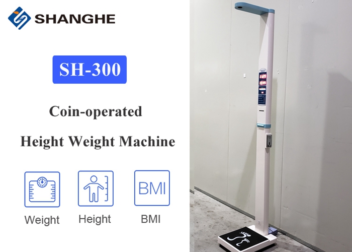 LED display Coin Operated Adult Digital Body Weight And Height Scale Folding Scale with Printer