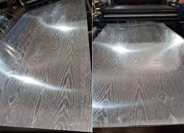 Wood pattern metal embossing sheet