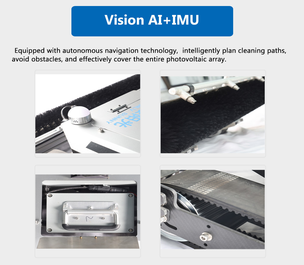 High-Efficiency Maintenance System High-Tech Automated Solar Panel Cleaning Robot for Photovoltaic Plants Cleaning