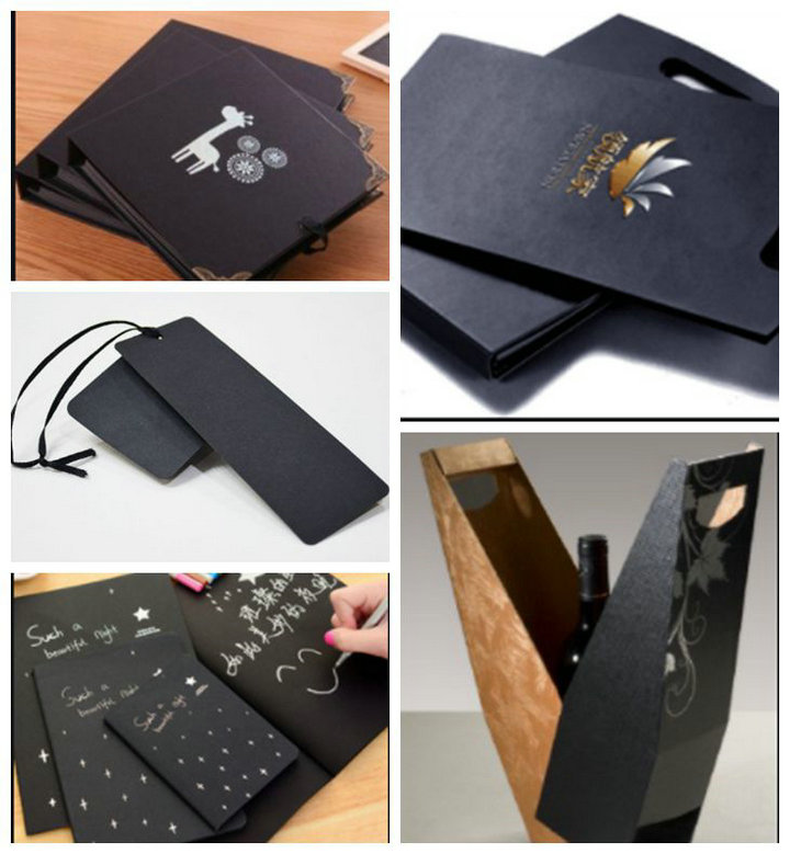 Stiffness 300g Black Cardstock For Hand - painted Book Thick Cardboard