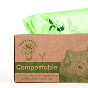 trash garbage bags green compostable biodegradable