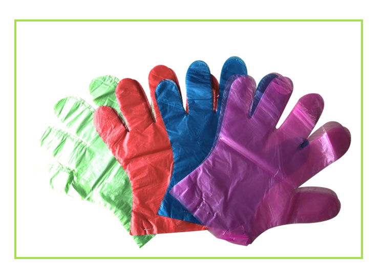 Waterproof resistant disposable polyethylene plastic gloves for food grade