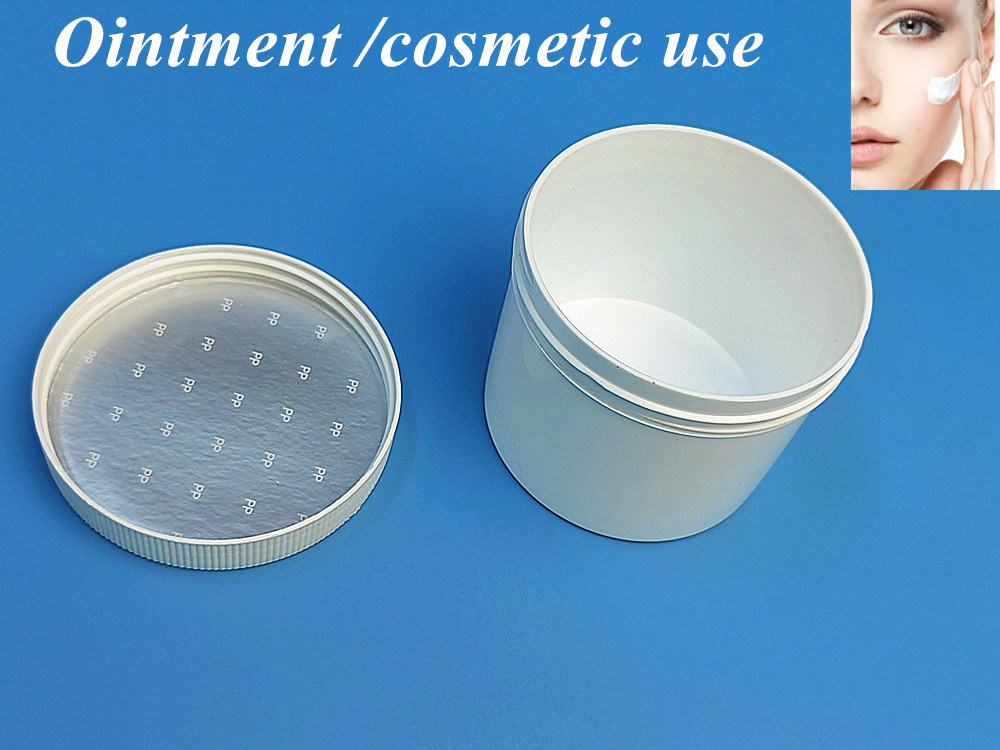Empty Skin Cream Cosmetic Containers Double Wall 150g 250g 500g PP White Blue Plastic Cosmetic Ointment Jar
