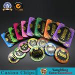 Le RFID de jeu codent les jetons de poker carrés/puces acryliques personnalisées du casino 12g UV de rectangle réglés