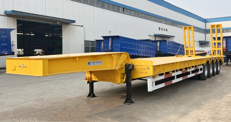 Used 4 Axle 100 Ton Low Loader Trailer for Sale in Mauritius