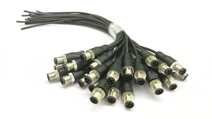 Waterproof Circular Power Connector Cable Assembly Custom Molded Cable Assemblies 22AWG 2