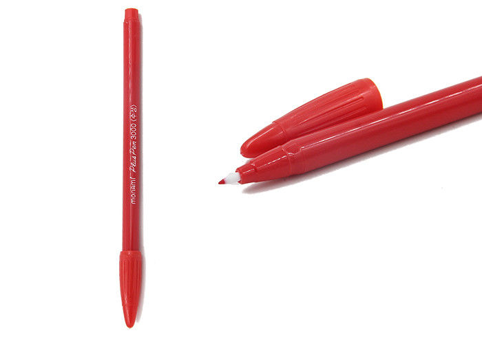 China Safety Skin Tattoo Accessories , 16.5 CM Red Eyebrow Skin Marker Pen With FC supplier
