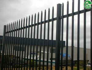 black steel fence