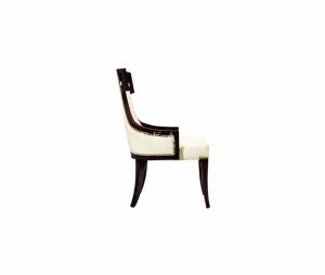 French Style Tufted Upholstered Dining Room Armchair Cafe Table