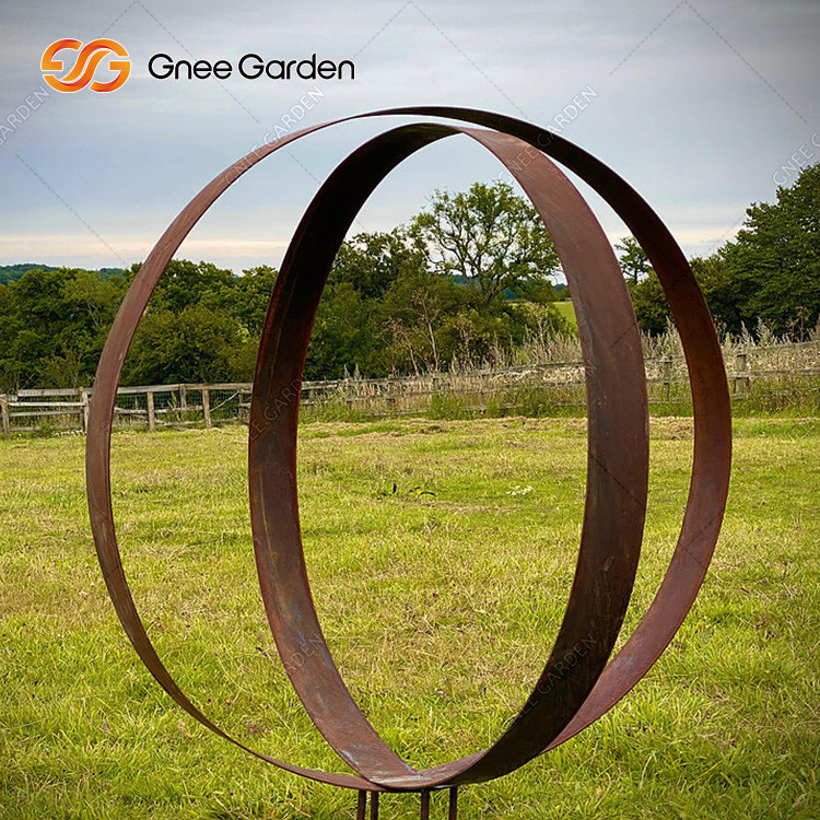 Garden Decoration Abstract Natural Rust Corten Steel Sculpture Outdoor Landscapes
