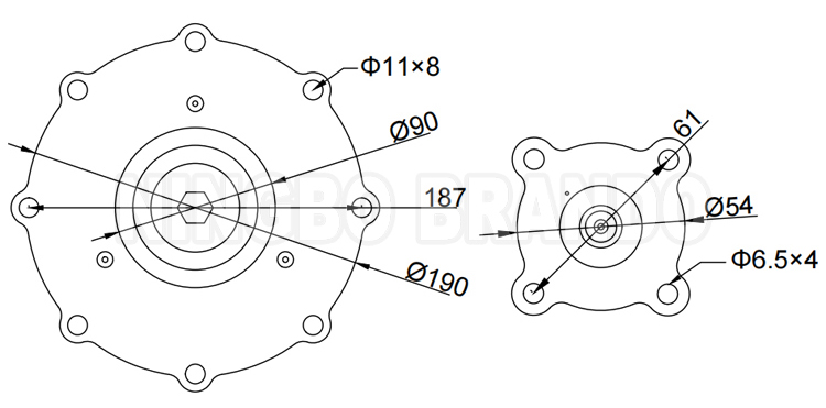 Main dimension of ASCO Type Diaphragm Repair Kit C113928: