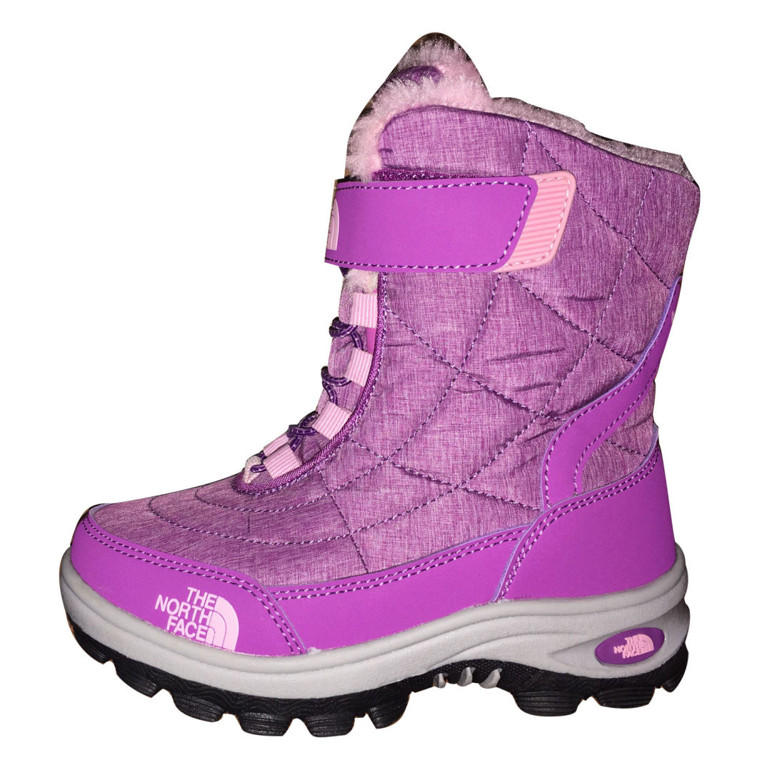 Snow Boots Warm Winter Fur Boots Velcro PU Nylon Boots Non-Slip Boots S Soft Boots Warm Outdoor Boots for Kids