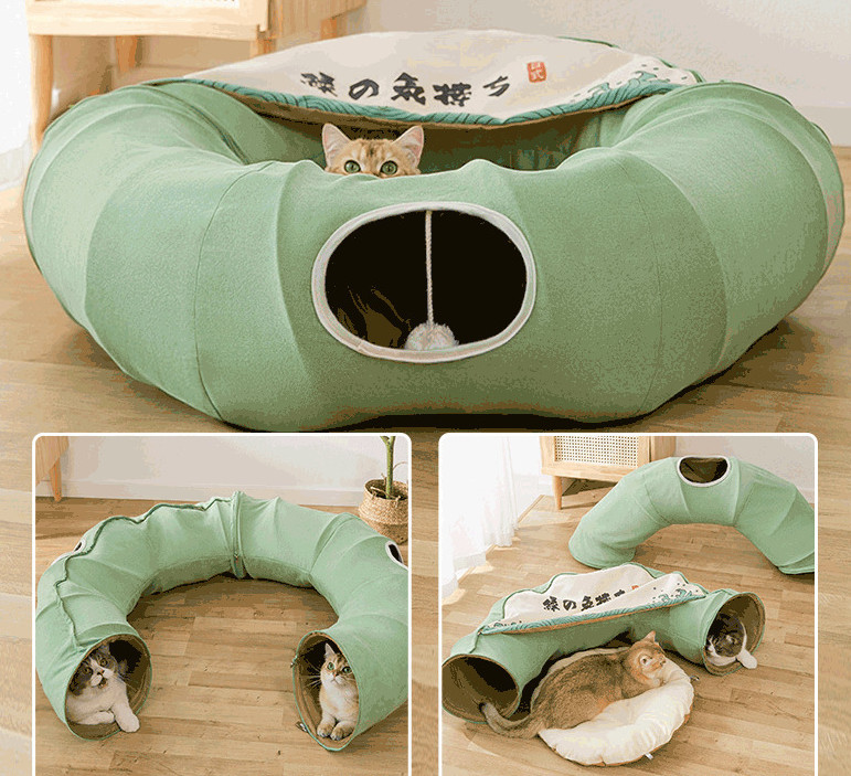 cat tube bed