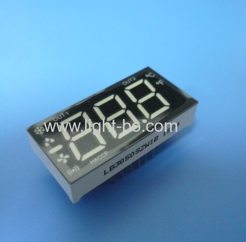 Customized Ultra white 3 1/2 digit 7 segment led display for instrument panel